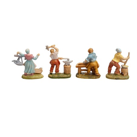 Conjunto de 4 oficios serie 4 cm Euromarchi para belén Mundo Pesebres