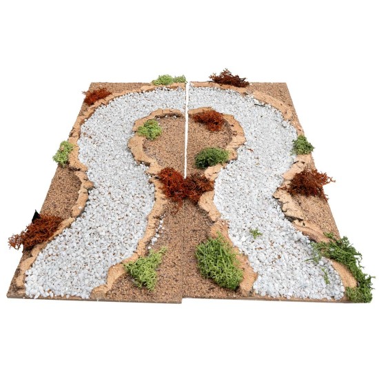 Curved road to the right cm 13x33x1 h for nativity scene Mondo Presepi