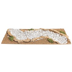 Dirt road with double bend, modular, cm 13x33x1 h for