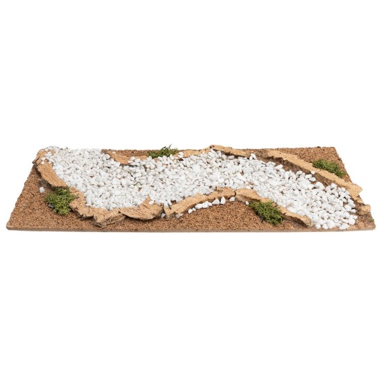 Carretera de tierra con doble curva modular cm 13x33x1 h