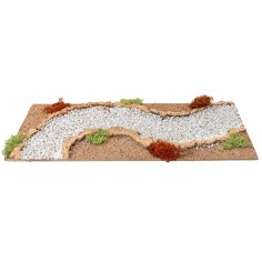 Curved road to the left cm 13x33x1 h for nativity scene Mondo Presepi