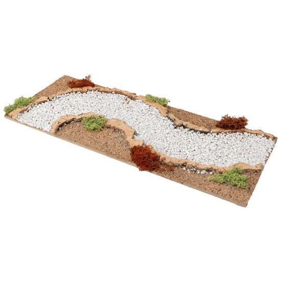 Curved road to the left cm 13x33x1 h for nativity scene Mondo Presepi