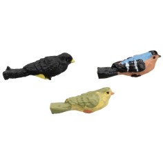 Conjunto de 3 pajaritos de 2,4 cm en colores variados. 2