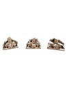 Set of 4 snow-covered houses for creche 10x6x7.5 h