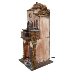 Casa napolitana iluminada que funciona con corriente cm 2