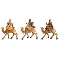 Tres Reyes Magos en camello en Lux serie 20 cm Euromarchi