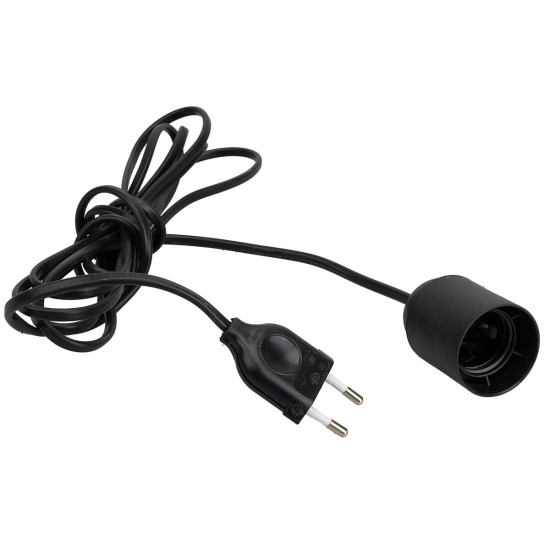 Portalámpara E27 completo con cable y enchufe