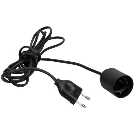Portalámpara E27 completo con cable y enchufe