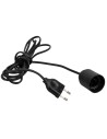 Portalámpara E27 completo con cable y enchufe