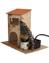 House with functional fountain, dimensions 19x13.5x18 cm h.