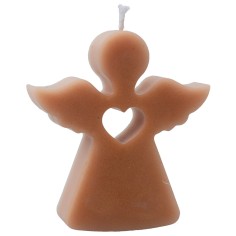 Candela Angelo in cera di soia profumata con cuore 9,8 cm per 2