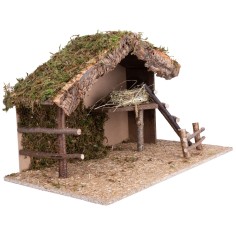 Hut with fences and raised platform cm 60x34.5x36.5 h 2