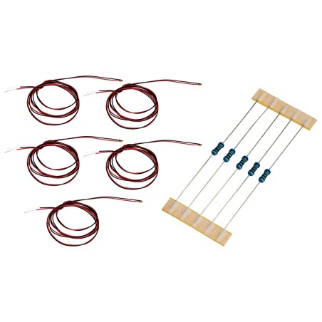 Set of 5 SMD 0402 LEDs warm white light 1x0.5x0.3 mm for nativity scene