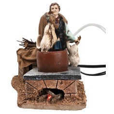 Farmer with working fountain