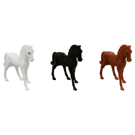 Set 3 caballos 4 cm para belén Mondo Presepi