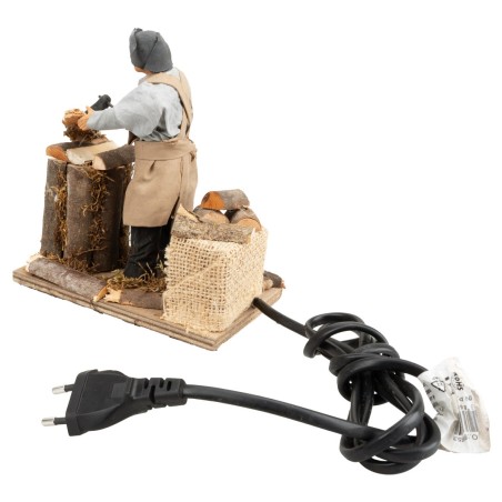 Carpenter with workbench in motion 14 cm for nativity scene | Mondo Presepi