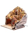 Presepe illuminato con forno funzionante a corrente cm 33x29x37