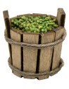 Tinozza in legno con olive cm ø 3x3 h
