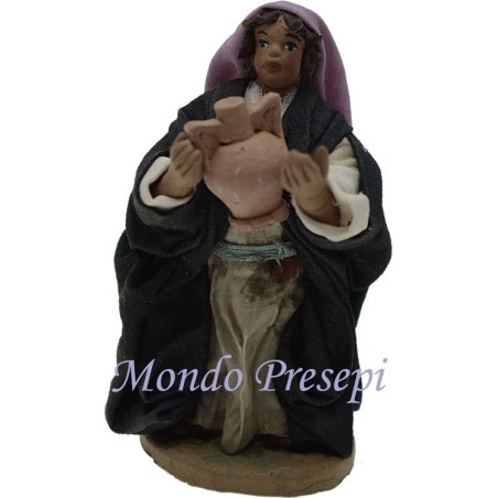 Cm 9 Lux Mujer con ánfora Mundo Pesebres