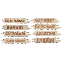 Nativity scene wooden sign 9.9x1.8 cm h available with writing: for nativity scene | Mondo Presepi