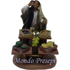 Cm 9 Lux Fruttivendola con banco Mondo Presepi