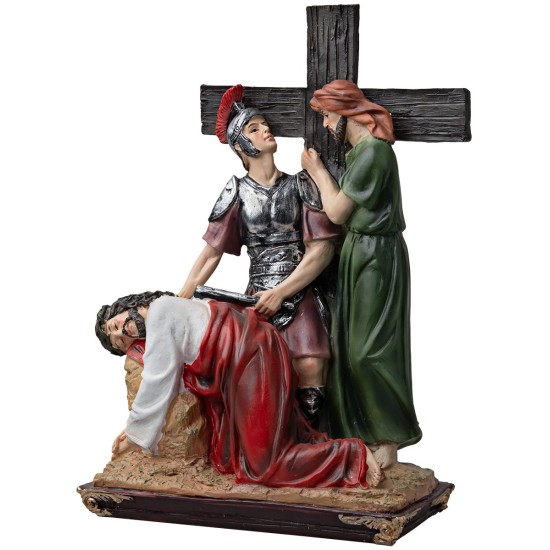 Resin statues 14 stations Way of the Cross 9 cm for nativity scene | Mondo Presepi