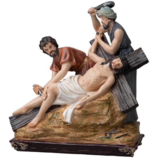 Estatuas de resina 14 estaciones Vía Crucis cm 9 para belén | Mondo Presepi