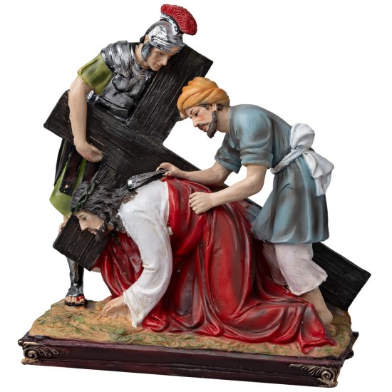 Estatuas de resina 14 estaciones Vía Crucis cm 9 para belén | Mondo Presepi