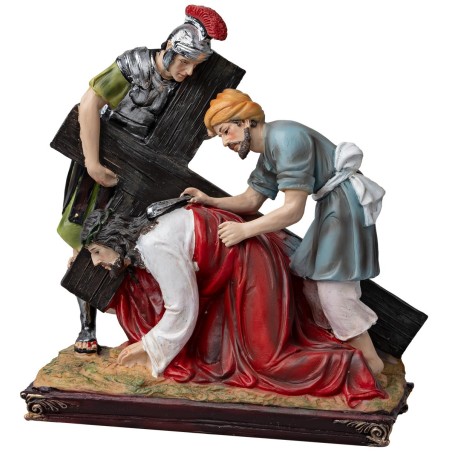 Statue in resina 15 stazioni Via Crucis 20 cm
