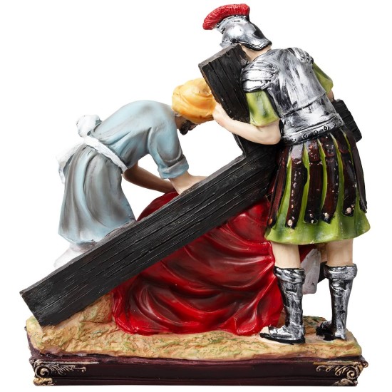 Resin statues 14 stations Way of the Cross 9 cm for nativity scene | Mondo Presepi