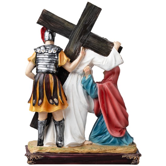 Resin statues 14 stations Way of the Cross 9 cm for nativity scene | Mondo Presepi