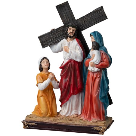 Resin statues 14 stations Way of the Cross 9 cm for nativity scene | Mondo Presepi