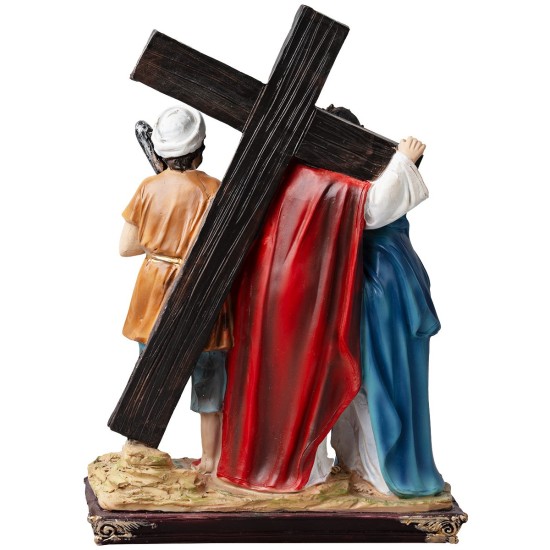 Resin statues 14 stations Way of the Cross 9 cm for nativity scene | Mondo Presepi