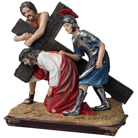 Statue in resina 15 stazioni Via Crucis 20 cm
