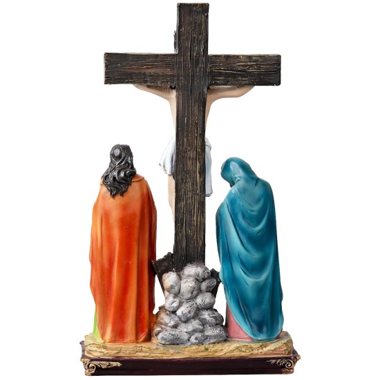 Resin statues 14 stations Way of the Cross 9 cm for nativity scene | Mondo Presepi