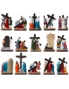Statue in resina 15 stazioni Via Crucis 20 cm