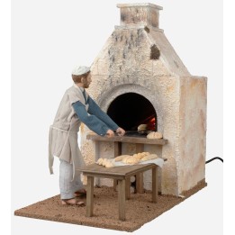 Fornaio 30 cm in movimento con forno funzionante a corrente