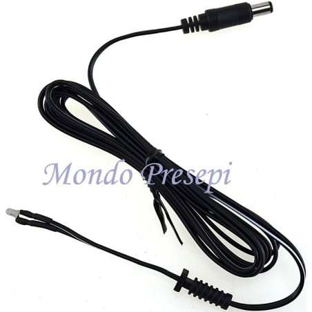 LED fuego amarillo Ø 3 mm con conector Mondo Presepi