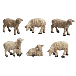 Group of 6 resin sheep for 10 cm statues