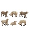 Group of 6 resin sheep for 10 cm statues