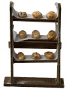 Scaffale in legno con pane - 33613