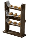 Scaffale in legno con pane -Bancarelle per presepe