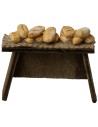 Wooden counter with bread cm 8x2.5x6.3 h