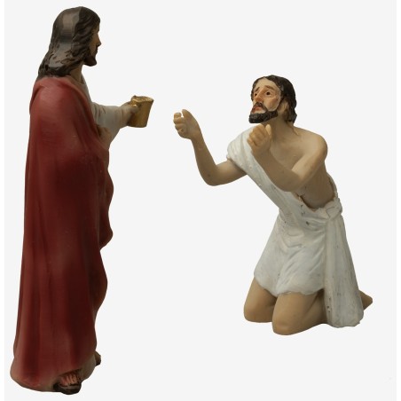 Estatuas Pascuales Jesús devuelve la vista al ciego cm 9
