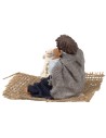 Seated woman with sheep 12 cm series