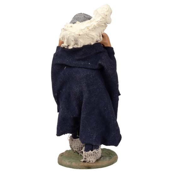 Shepherd with lamb on shoulders 12 cm for nativity scene Mondo Presepi
