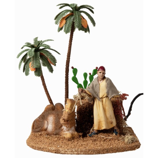 Camel driver and seated camel with double movement series 12 cm