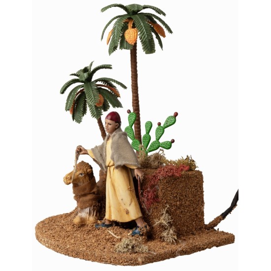 Camel driver and seated camel with double movement series 12 cm