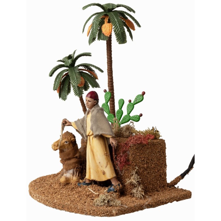 Camel driver and seated camel with double movement series 12 cm