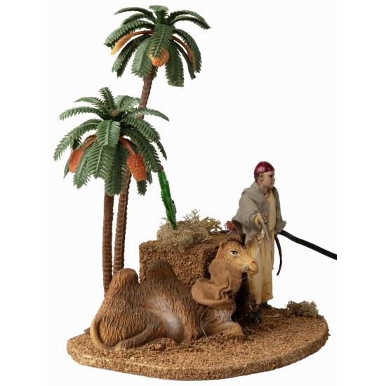 Camel driver and seated camel with double movement series 12 cm